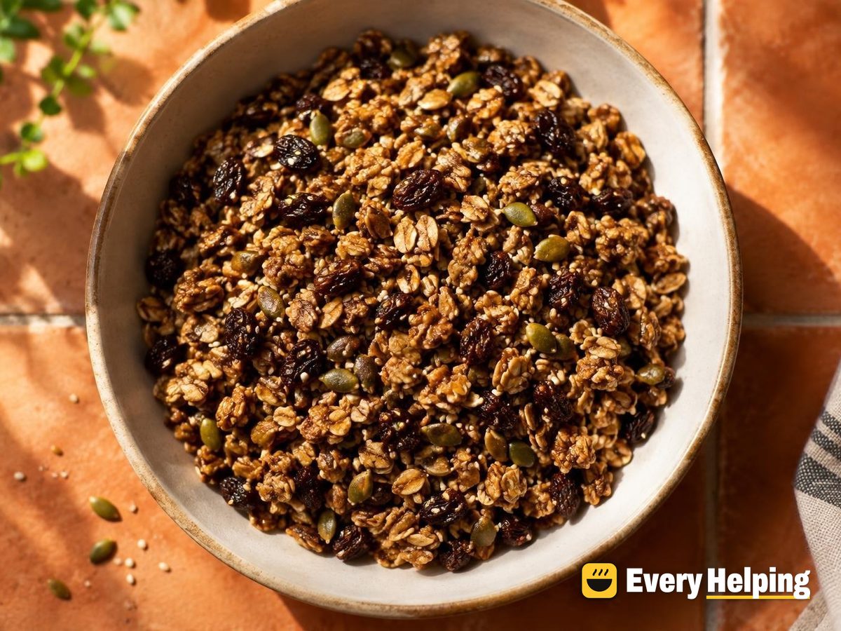 Brown Butter Molasses Cinnamon Raisin Skillet Granola
