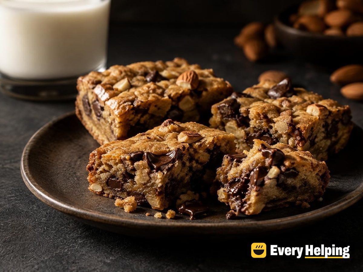 Almond Butter Chocolate Chunk Blondies