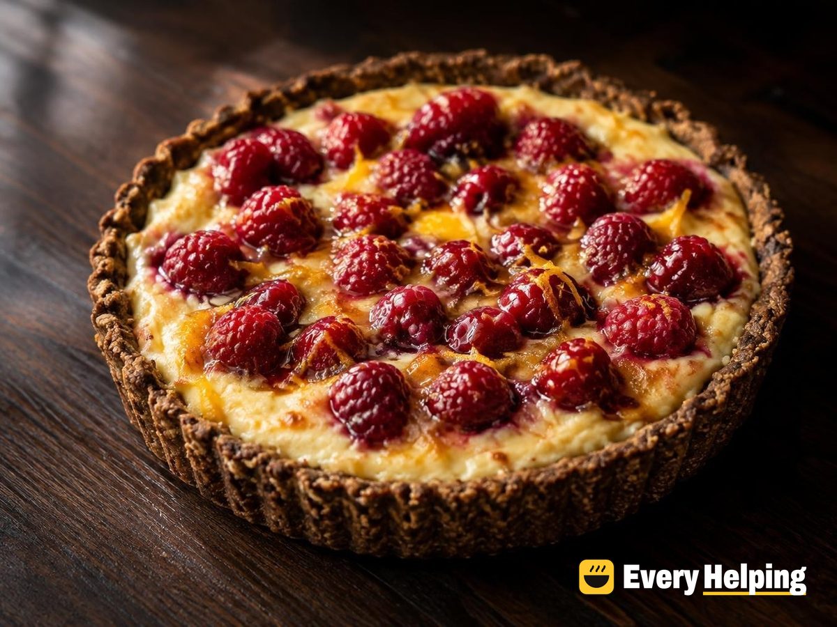 Raspberry Orange Ricotta Tarts, Rye Crust