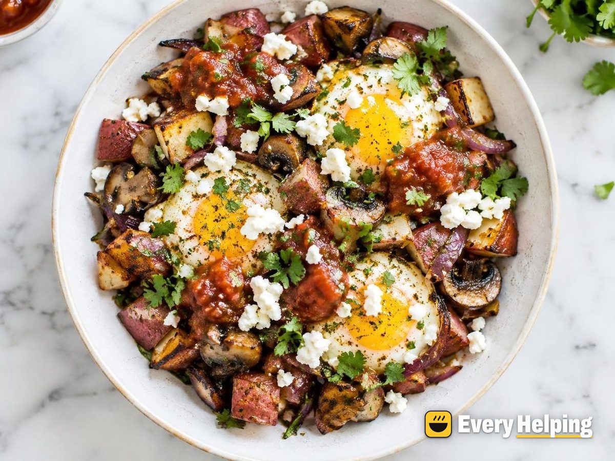 Sheet-Pan Queso Fresco Potato Hash with Eggs