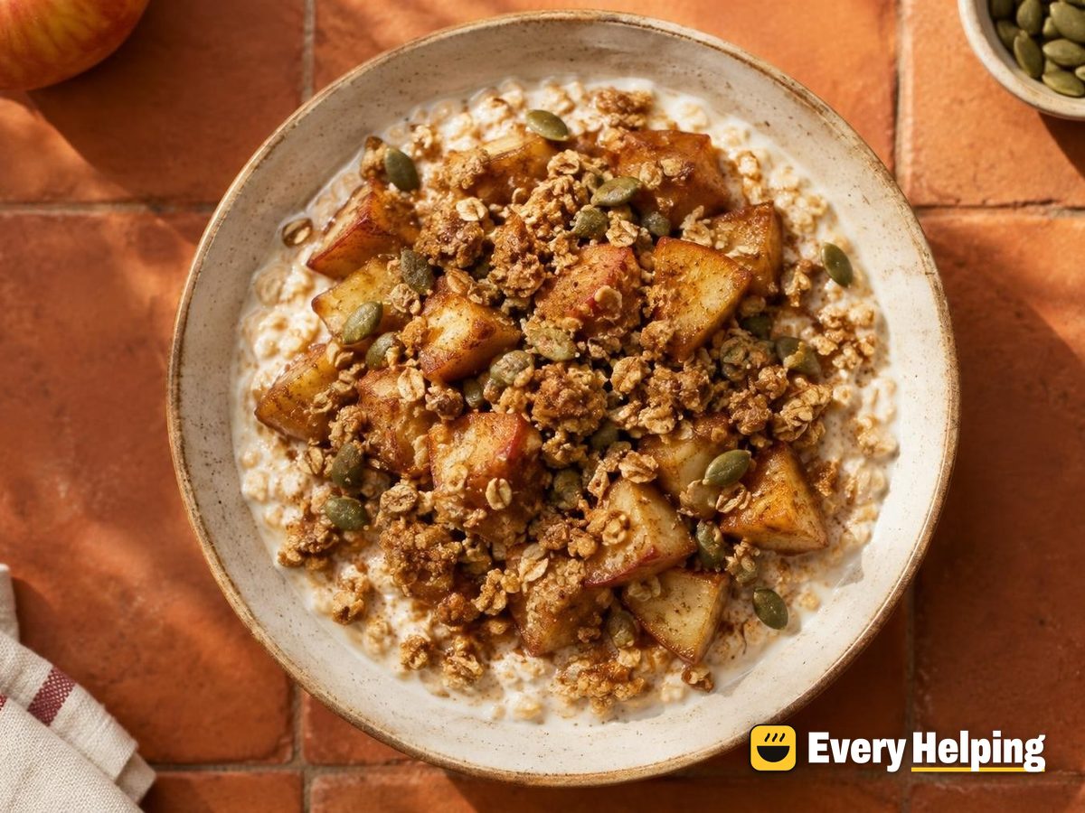 Brown Butter Apple Crumble Overnight Oats