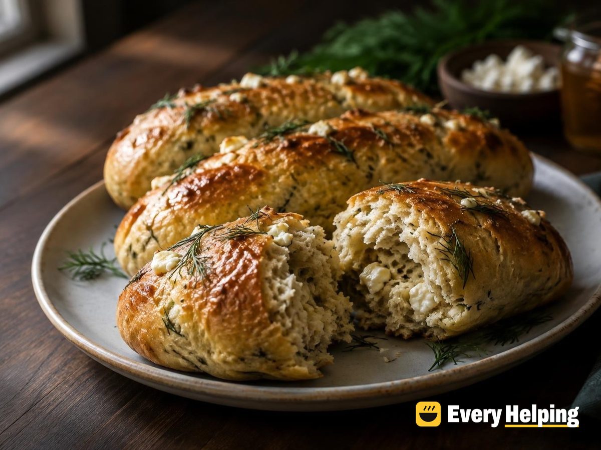 Feta Dill Spelt Hot Dog Buns