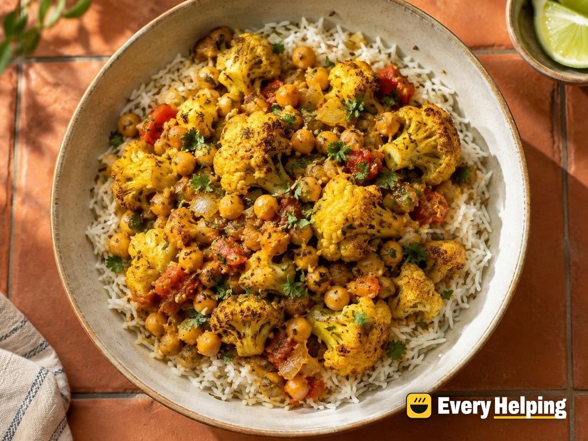 Dry Chana Gobi with Cumin Rice