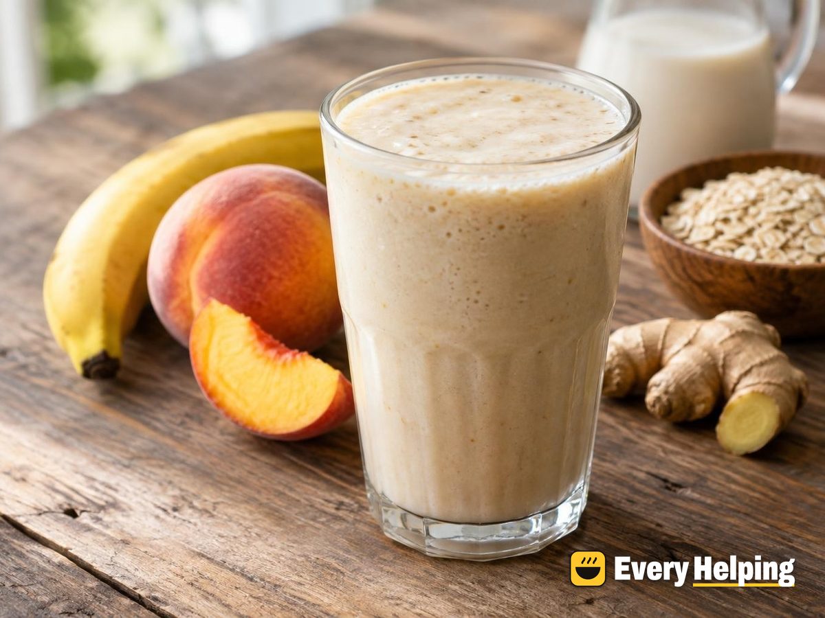 Banana Peach Ginger Soy Protein Shake