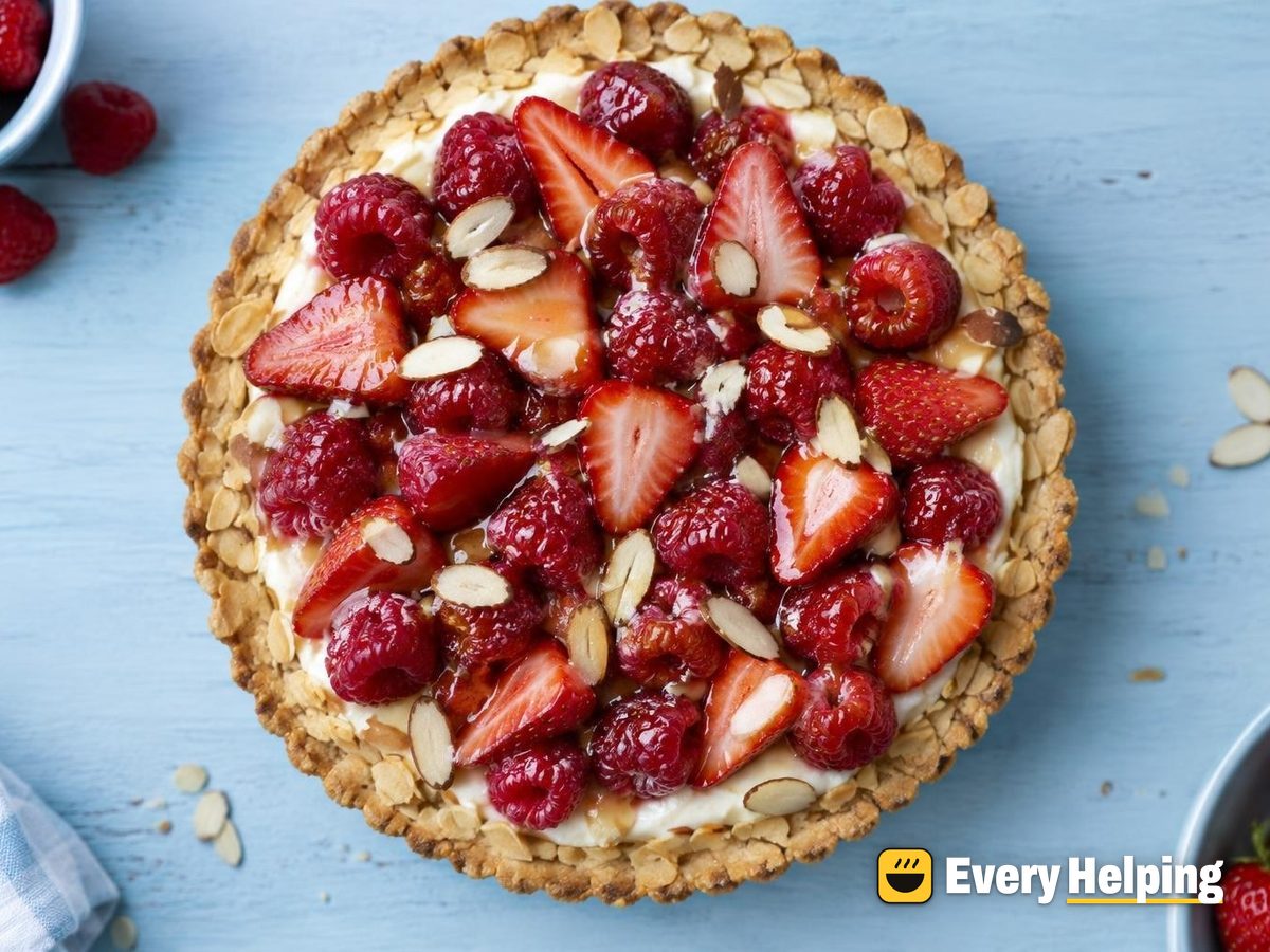 Raspberry Almond Cream Tarts with Fresh Berries