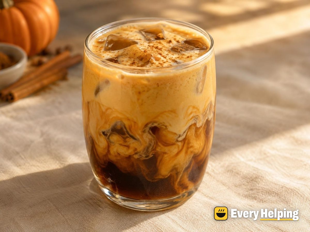 Spiced Pumpkin Eggnog Iced Coffee