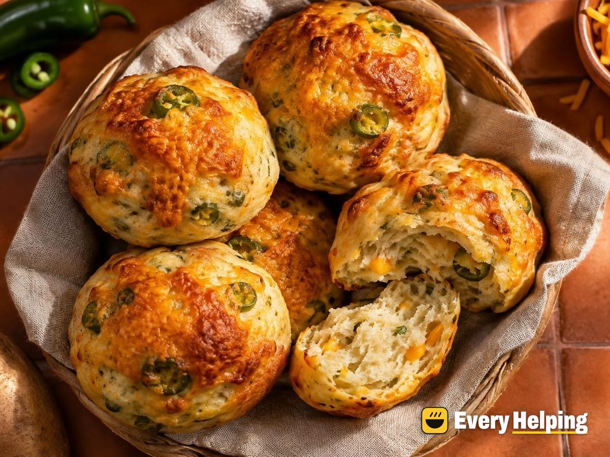 Jalapeño Cheddar Potato Burger Buns