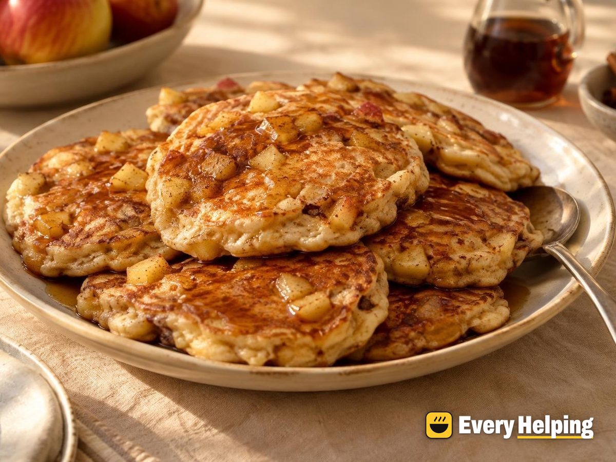 Apple Cinnamon Yogurt Oat Pancakes