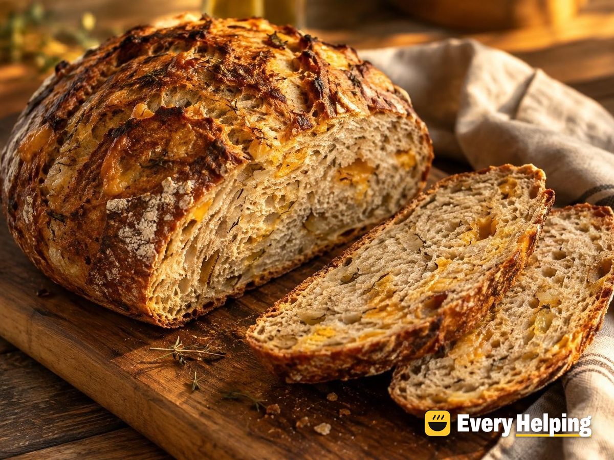 Thyme Onion Cheddar Rye Sourdough Boule