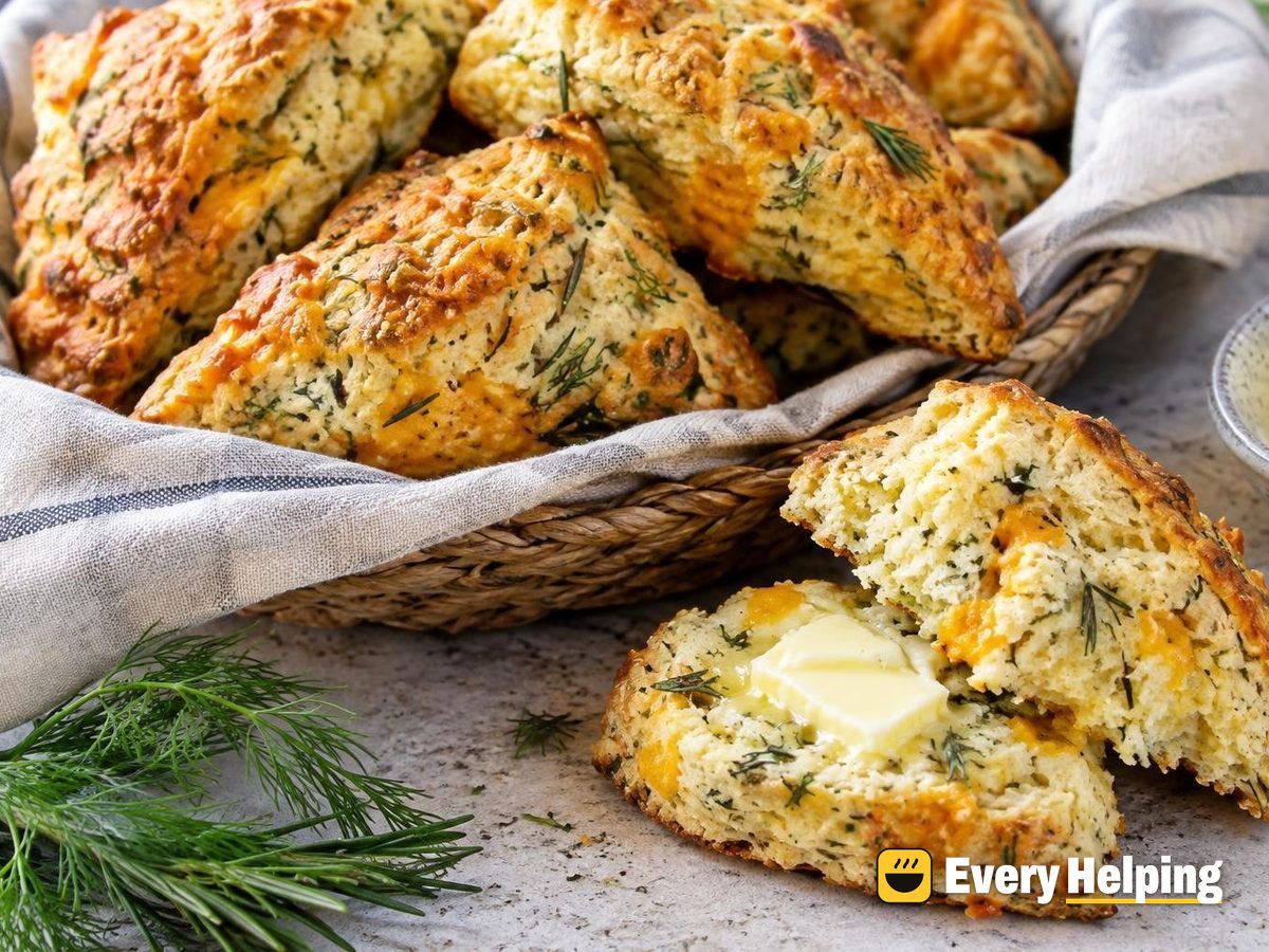 Cheddar Dill Scones with Rosemary