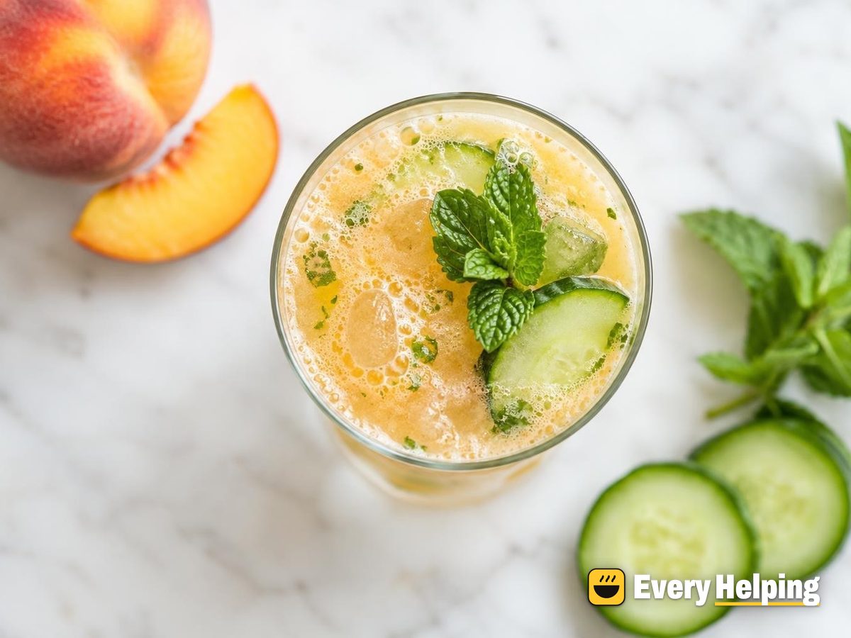 Peach Cucumber Mint Green Tea Fizz