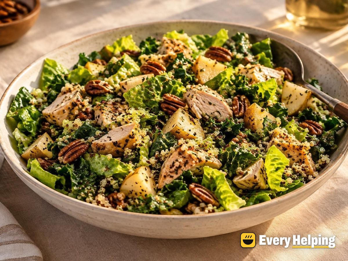 Herbed Turkey Quinoa Chopped Salad with Pears