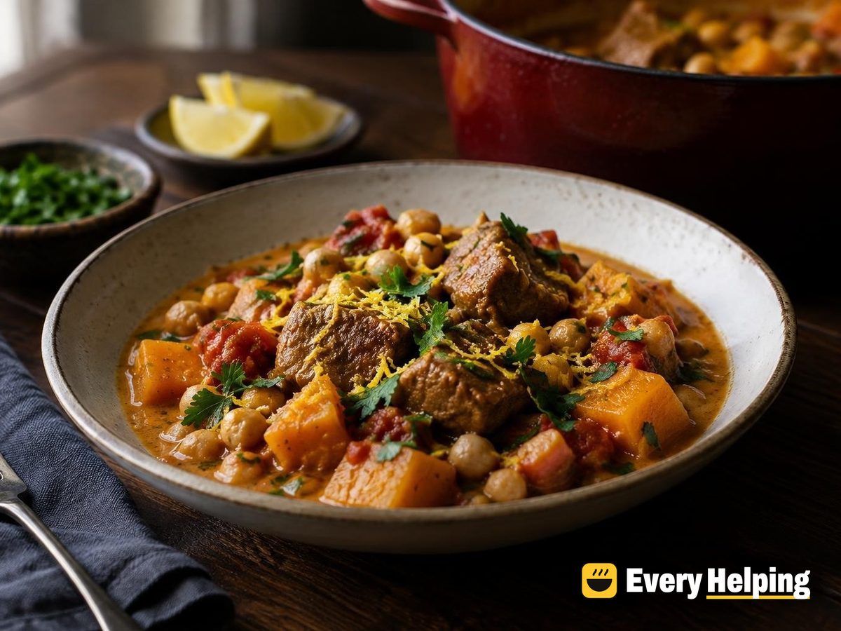 Pork Shoulder Coconut Tomato Stew with Butternut