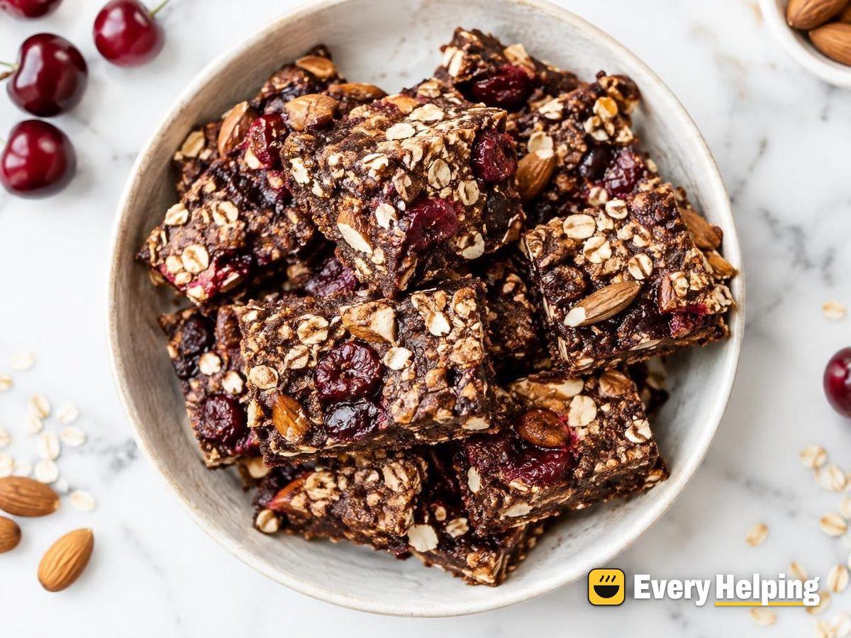 Cherry Almond Cocoa Crunch Bars