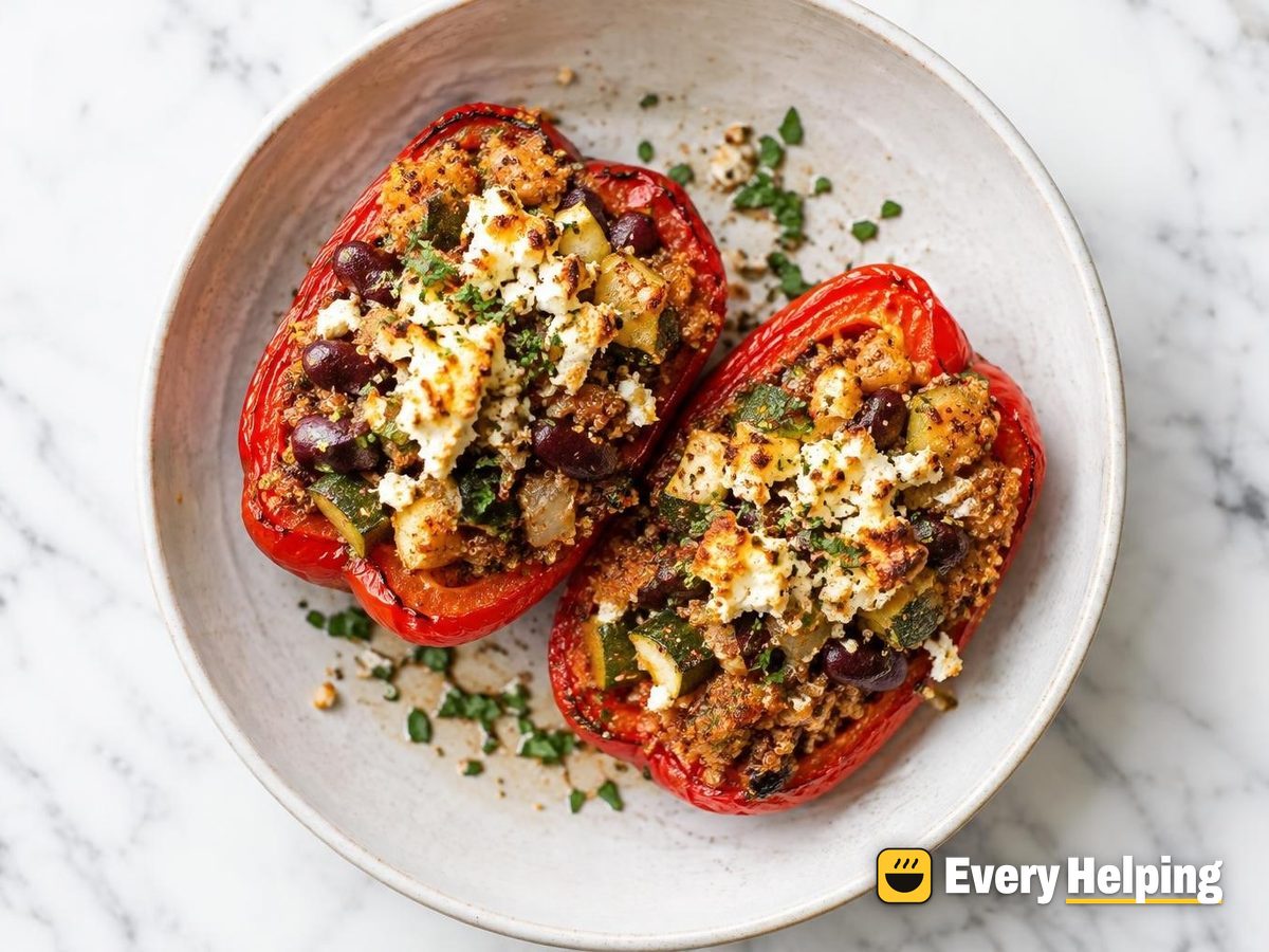 Smoky Paprika Quinoa-Stuffed Red Peppers