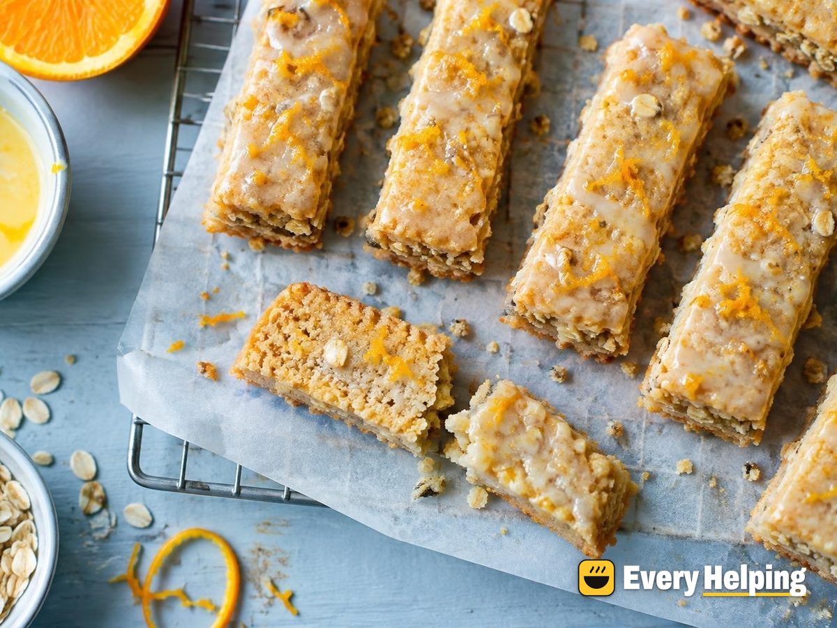 Orange Glazed Oat Shortbread Fingers