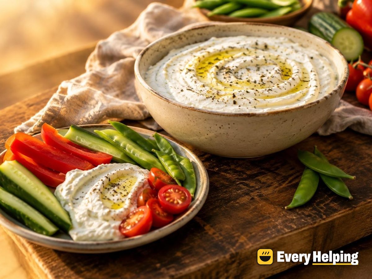 Whipped Feta Dip with Crunchy Veggies