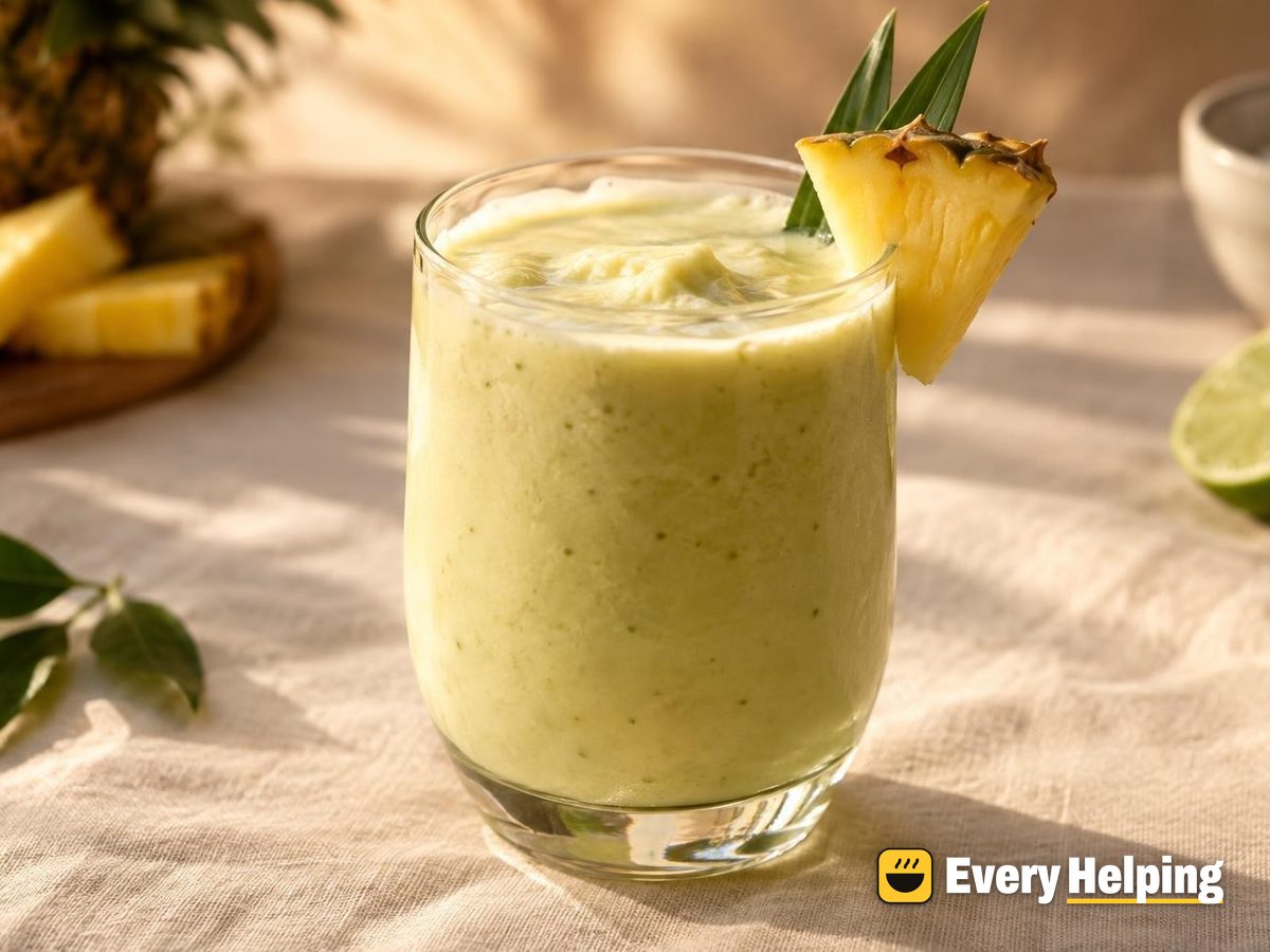 Iced Pineapple Coconut Green Tea Latte