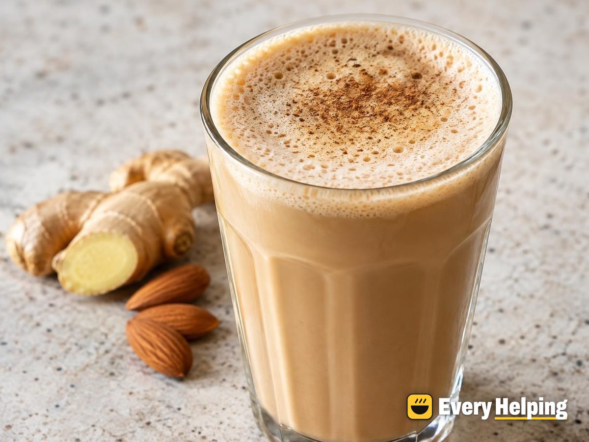 Frothy Ginger Almond Chai with Maple
