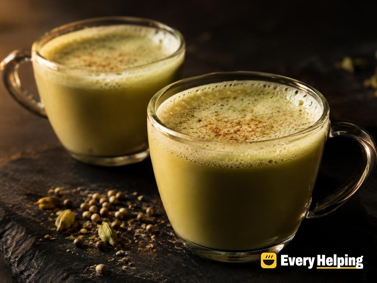 Frothy Green Tea Masala Chai with Honey