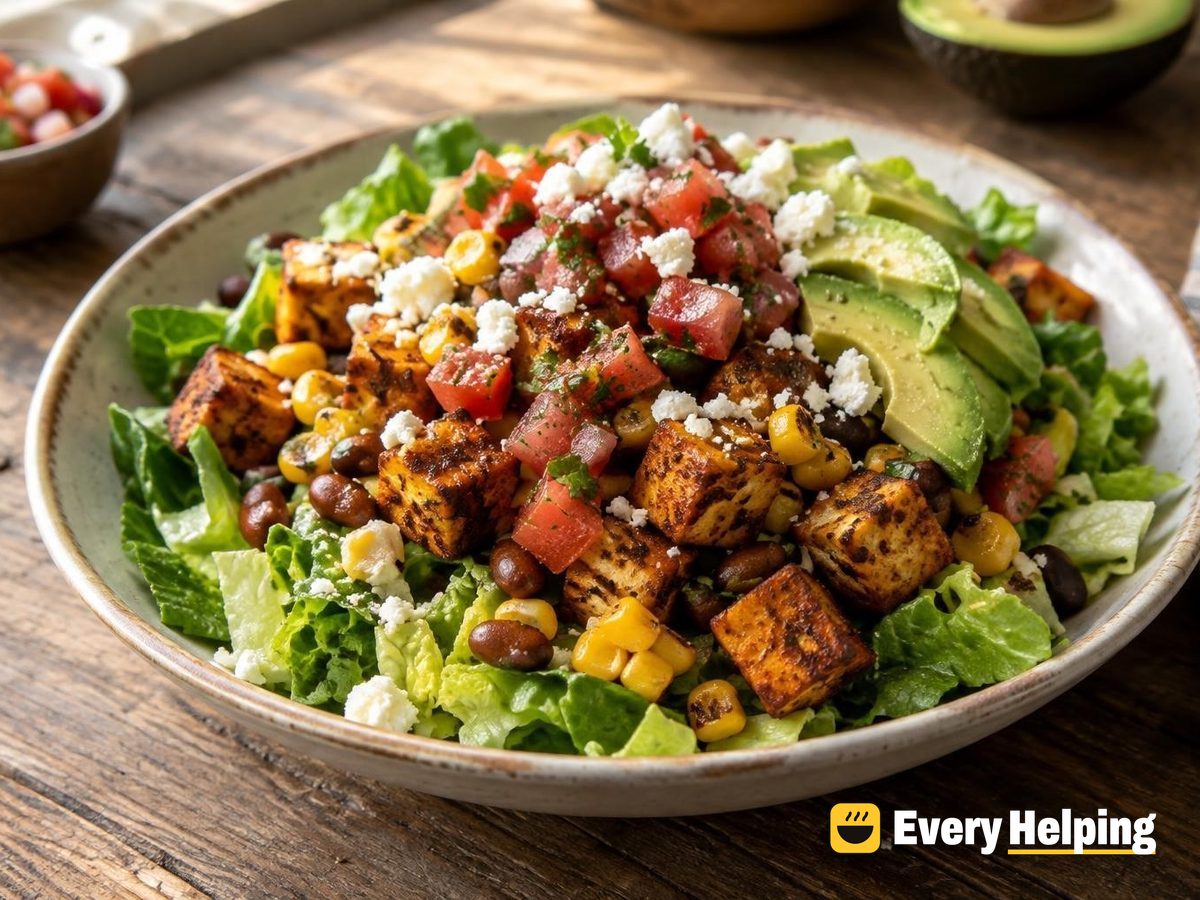 Chili-Lime Crispy Tofu Romaine Bowls