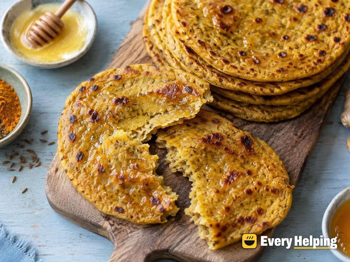 Turmeric-Ginger Cumin Rye Tortillas with Honey Butter