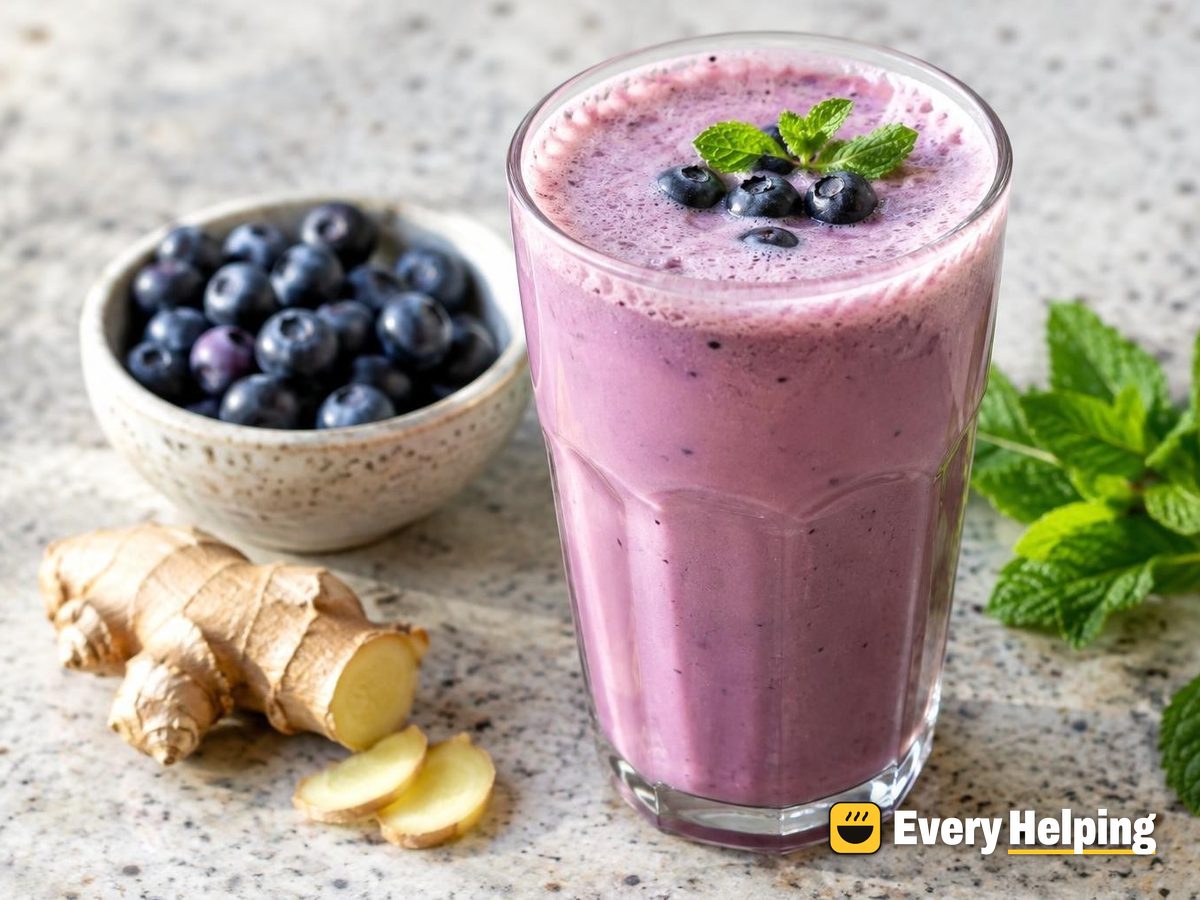 Blueberry Ginger Mint Herbal Soy Latte