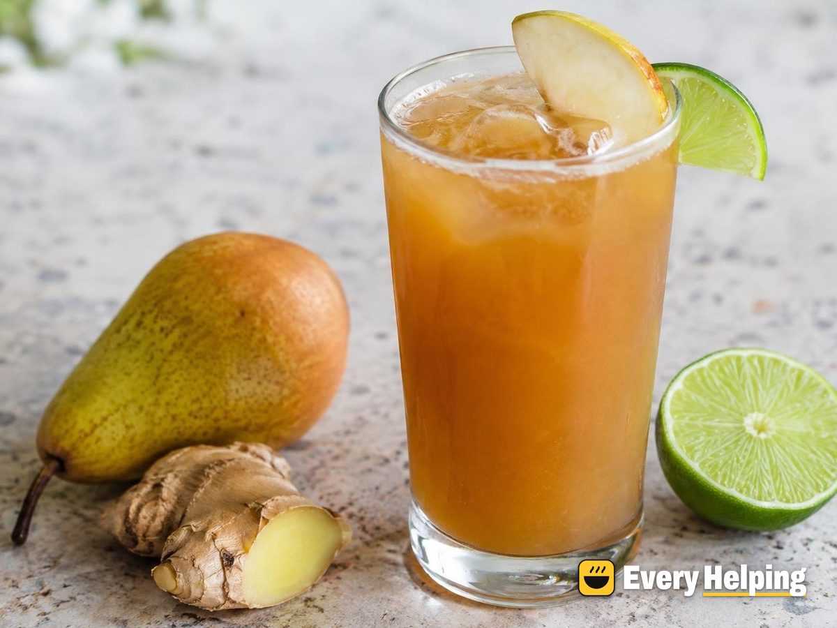 Spiced Pear Ginger Lime Tea Cooler