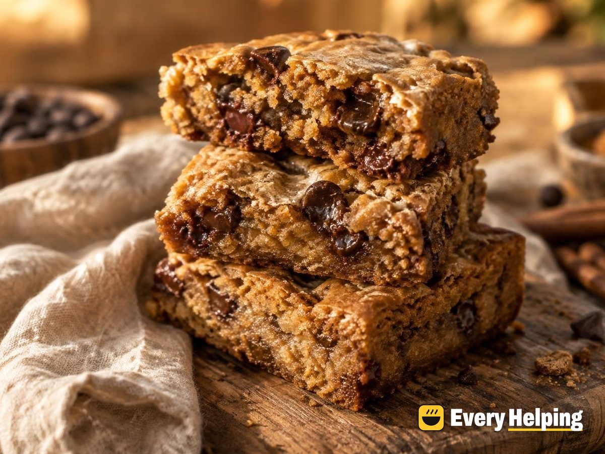 Brown Butter Chai-Spiced Chocolate Chip Blondies