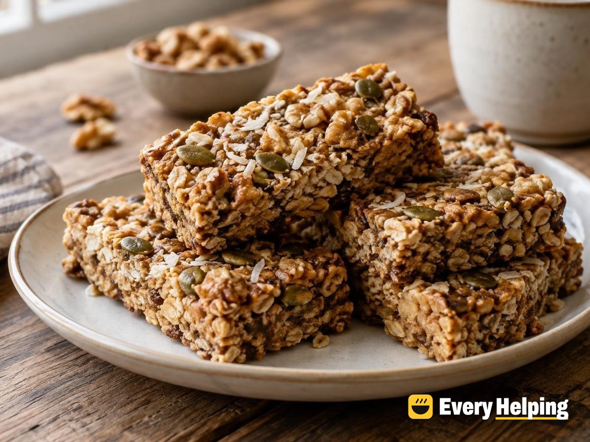 Maple Tahini Coconut Walnut Pressed Oat Bars