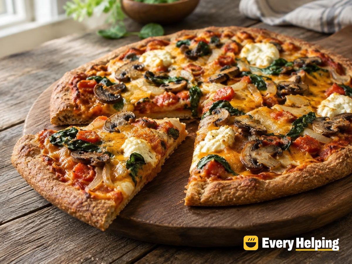 Overnight NY Pizzas with Ricotta, Cheddar and Mushrooms