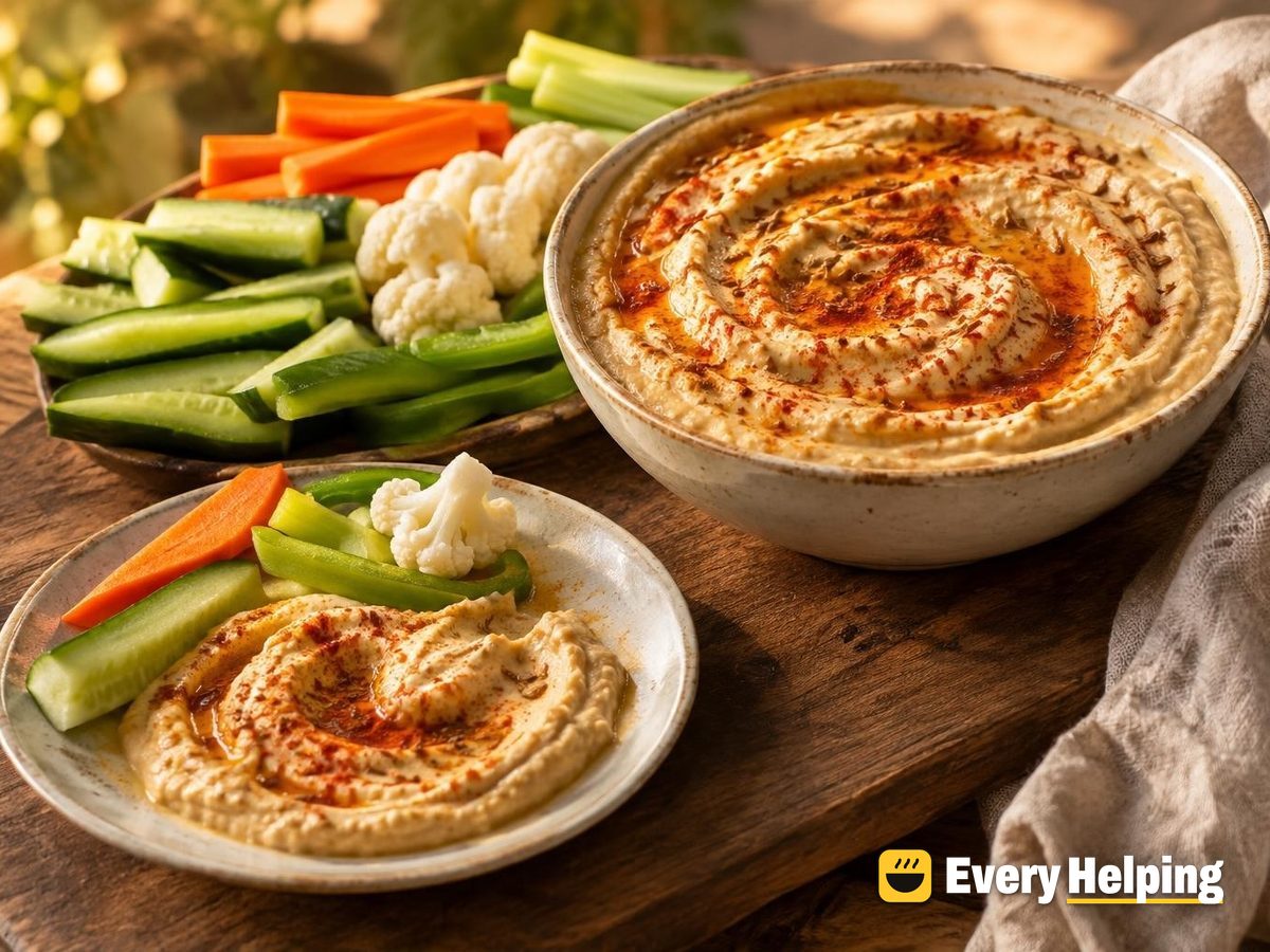 Smoky Paprika White Bean Hummus with Crudités