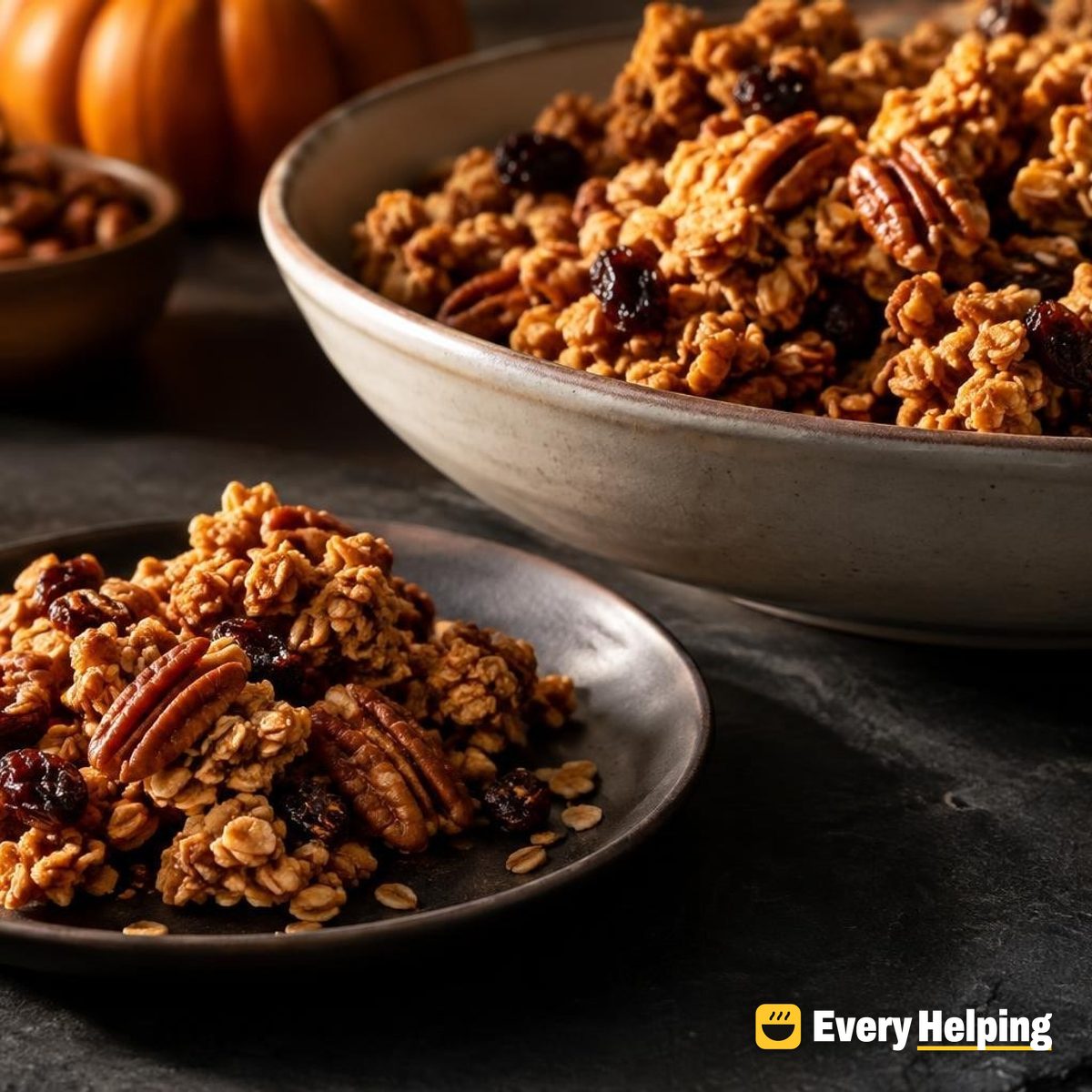 Pecan Pumpkin Pie Granola Clusters