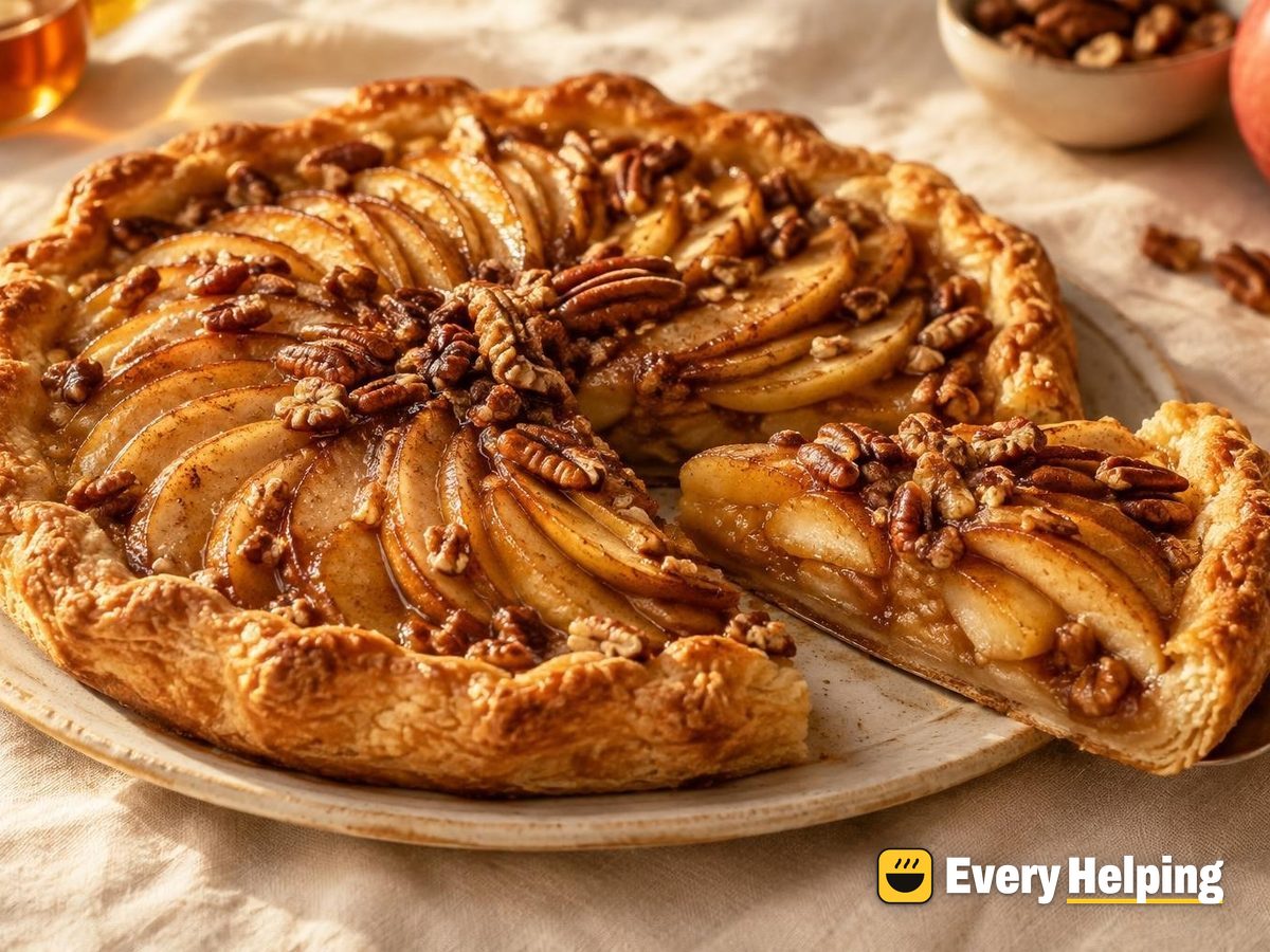 Open-Face Maple Apple Pies with Pecans