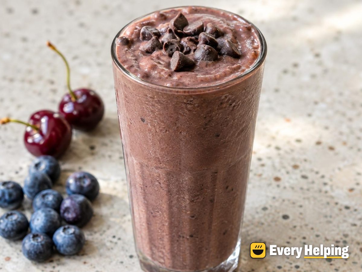 Chocolate Cherry Peanut Butter Smoothie