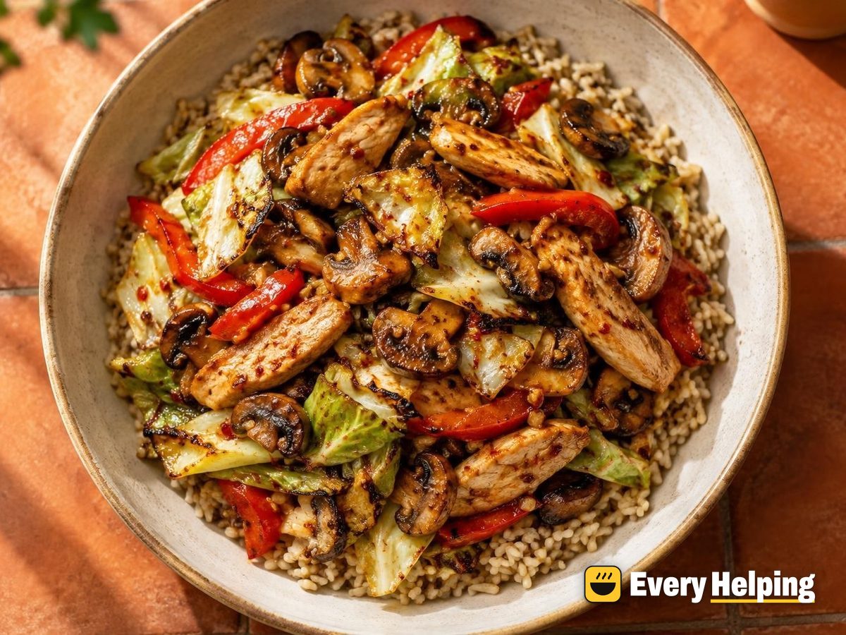 Chili Garlic Turkey Breast with Charred Cabbage