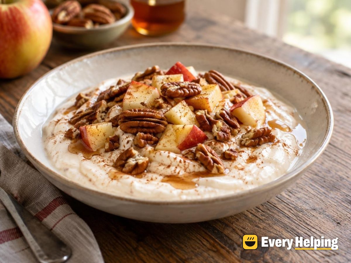 Maple-Cinnamon 2% Yogurt with Pecans and Apple