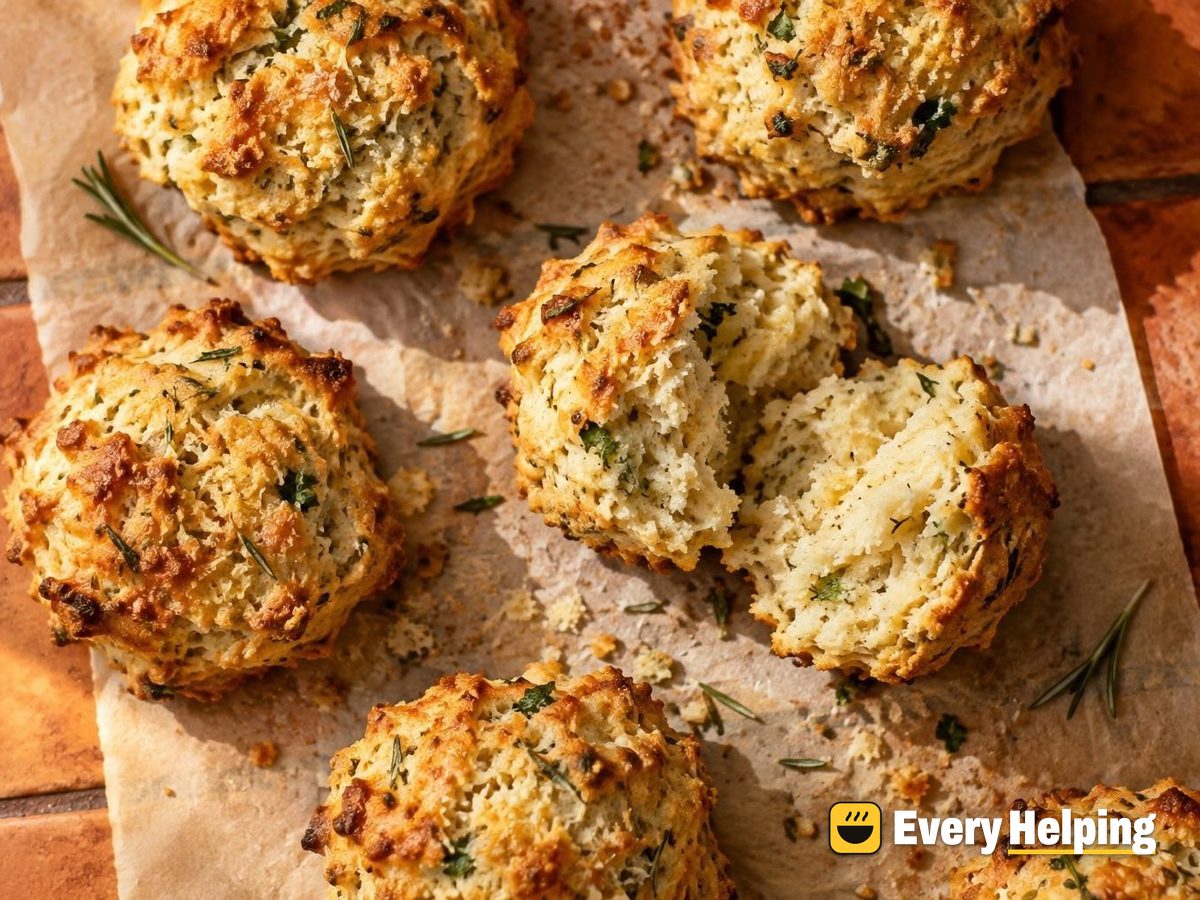 Garlic Rosemary Parmesan Drop Biscuits