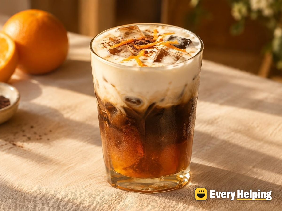 Iced Orange Mocha Americano with Milk Float