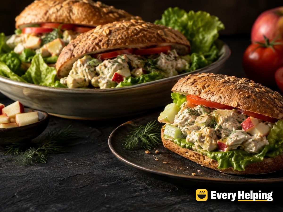 Herb Chicken Salad Rolls with Mustard