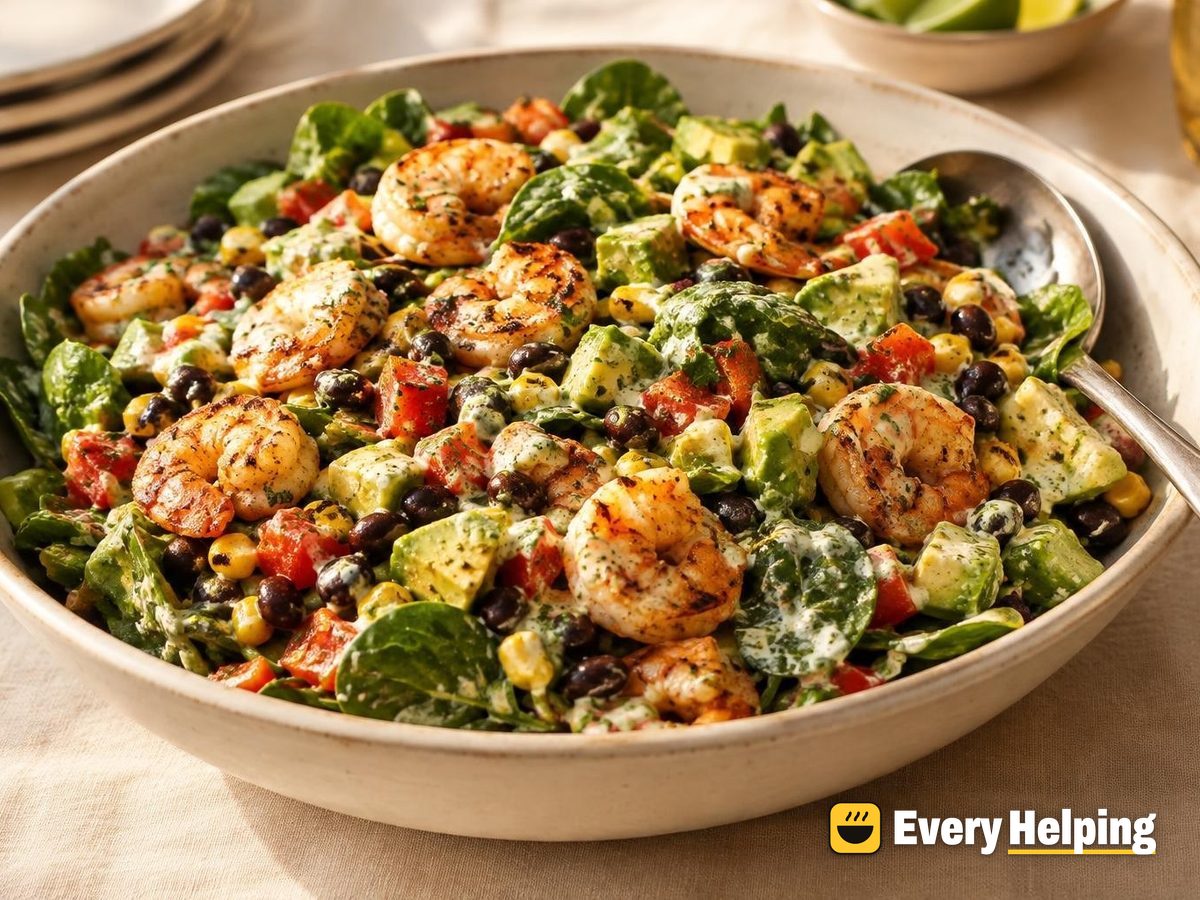 Chili-Lime Shrimp Chopped Spinach Salad