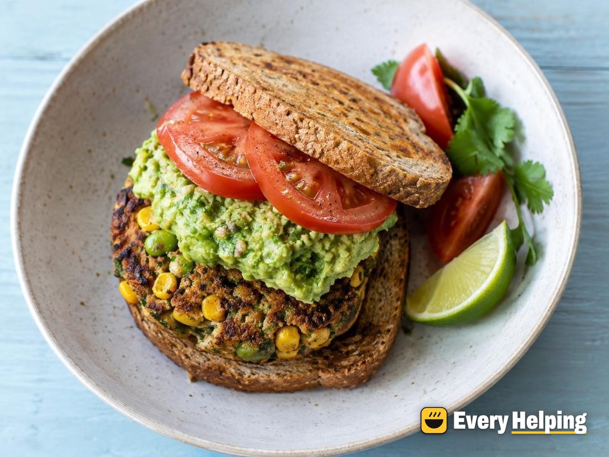 Cilantro-Lime Tofu Edamame Burgers