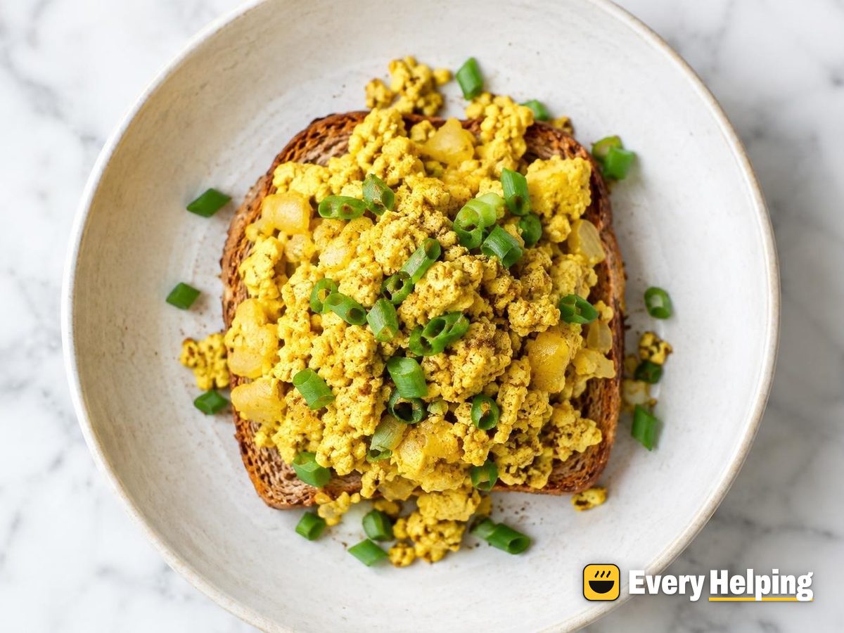 Golden Turmeric Tofu Scramble on Toast