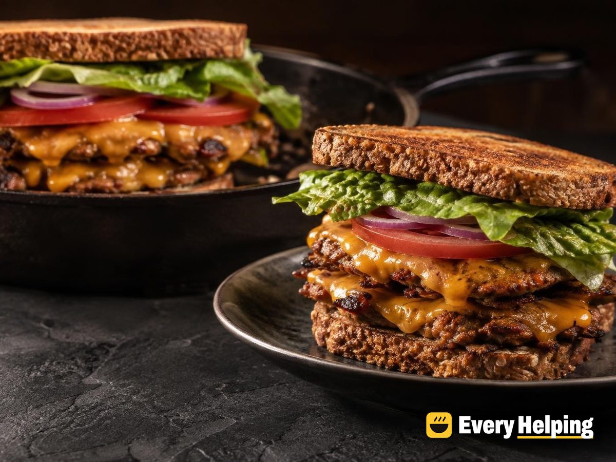 Smoky Turkey Cheddar Double Smash Burgers