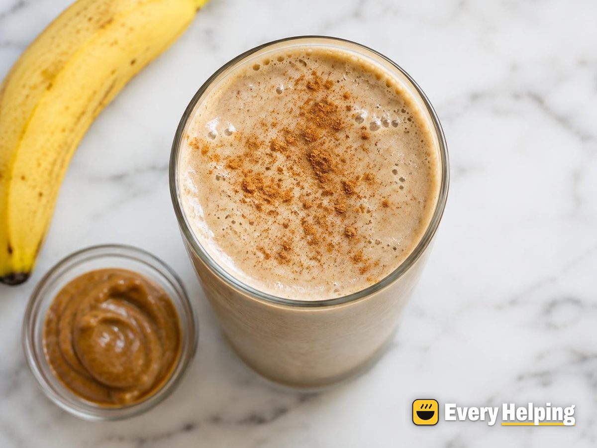 Cinnamon Banana Almond Butter Coffee Shake