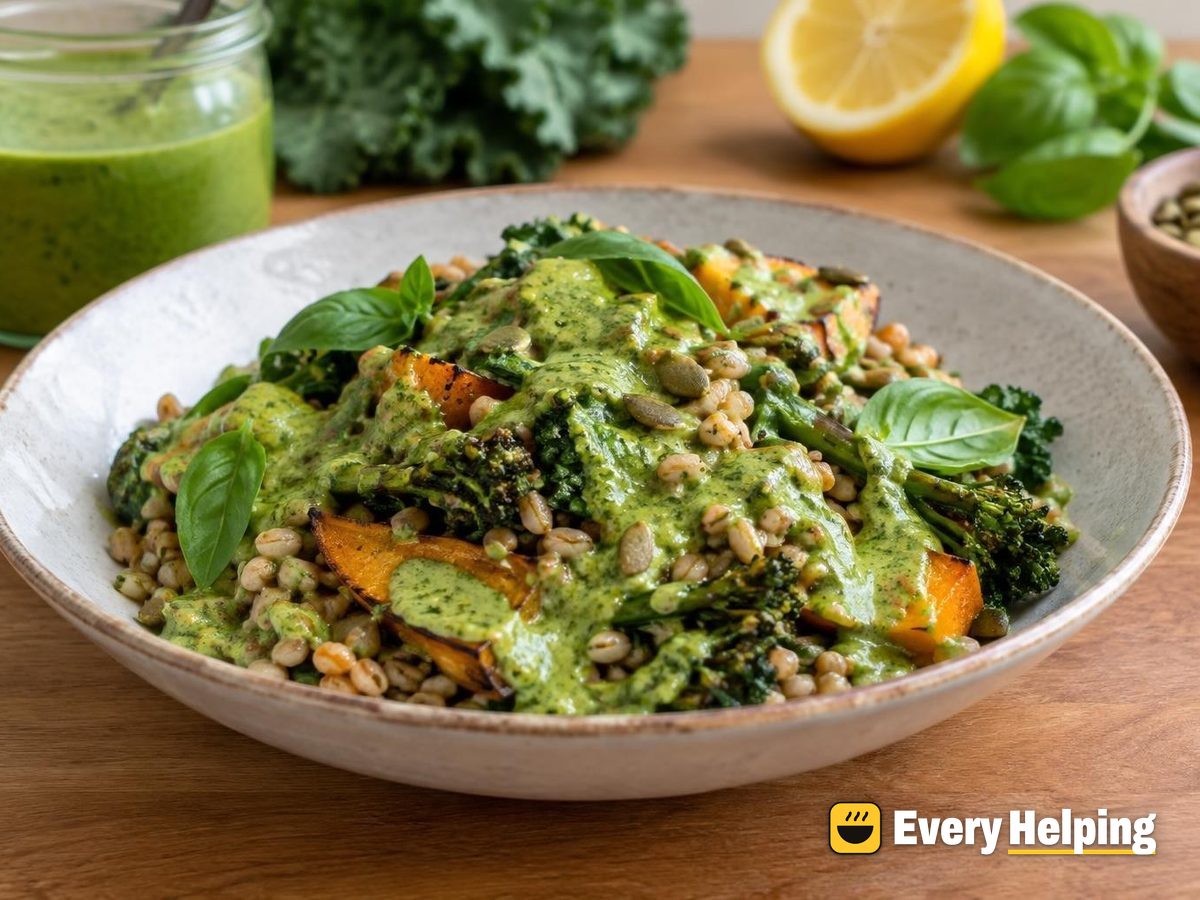 Blended Kale Lemon Herb Vinaigrette
