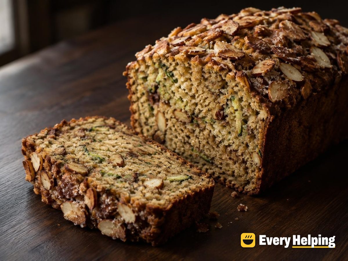 Toasted Almond Cinnamon Zucchini Bread