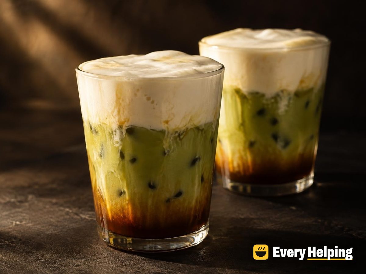 Iced Brown Sugar Green Tea Cold Foam Latte