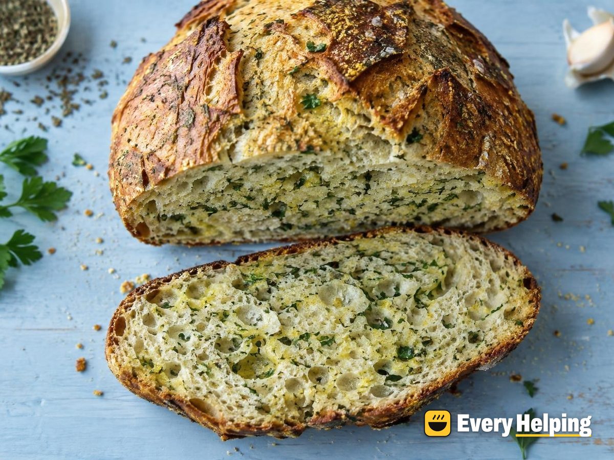 Parsley Oregano Garlic Olive Oil Sourdough Boule