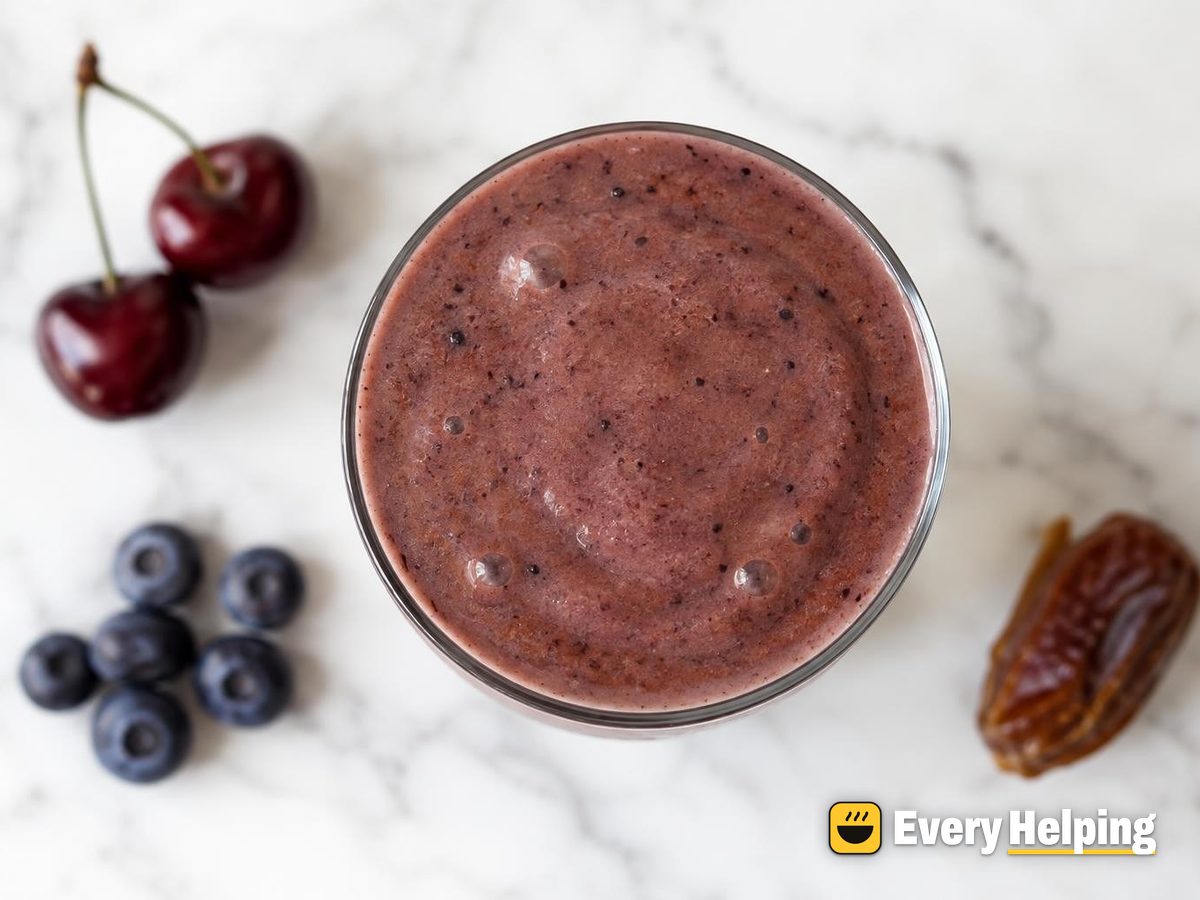 Cherry Blueberry Cocoa Almond Smoothie